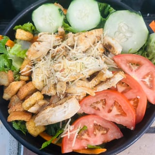 Grilled Chicken Caesar Salad & Minestrone Soup